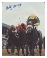 Dancer's Image 1968 Ky. Derby Photo 8x10 signed Bobby Ussery