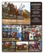 Justify 2018 Triple Crown Collage Signed