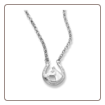 Sterling Silver Horse Head/Shoe Necklace