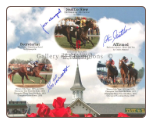 Secretariat, Seattle Slew and Affirmed TC Collage Signed