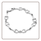 Sterling silver snaffle  "Bit" bracelet