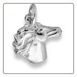 Sterling Silver Horse Head Pendant with Chain