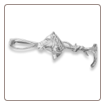 Sterling Silver Horsehead Stock Pin Brooch