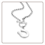 Horseshoe, T-Bar With Ball Chain Necklace